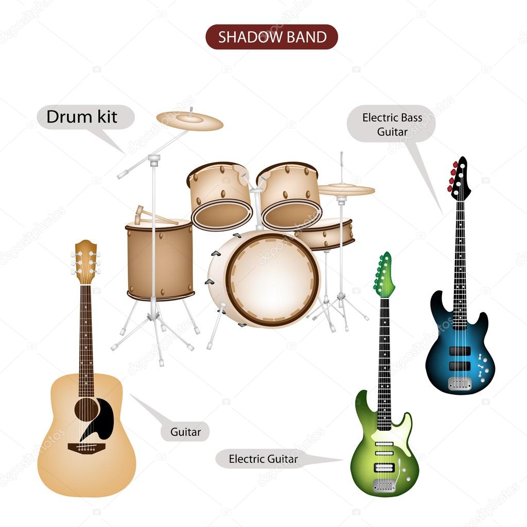 A Set of Shadow Band Music Equipment