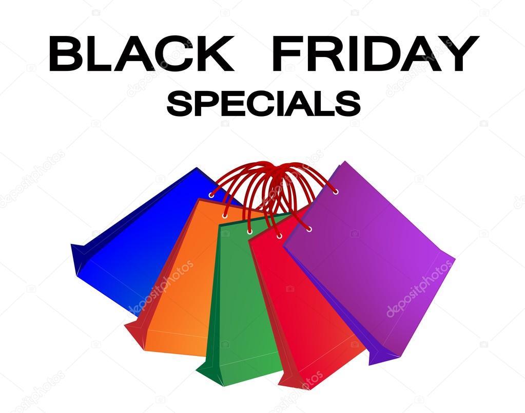 Colorful Paper Shopping Bags for Black Friday Special