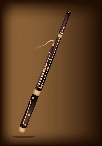 En klassisk fagott på mörkbrun bakgrund — Stock vektor