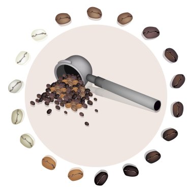 kahve makinesi kahve çekirdeği ile filtre