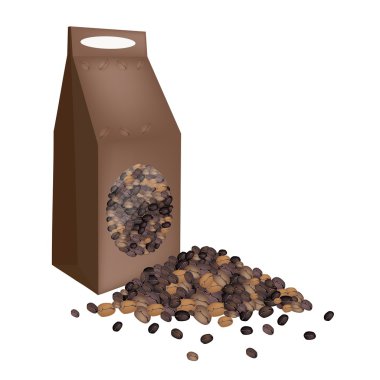 kahve çekirdeği kese kağıdı ile çeşitli tür