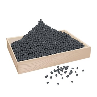 bir sürü tahta kap içinde siyah fasulye