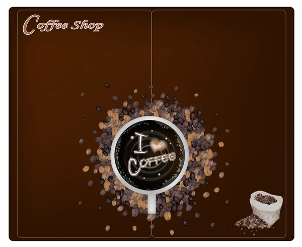 Een koffie menu ontwerp voor café en koffiehuis — Stockvector