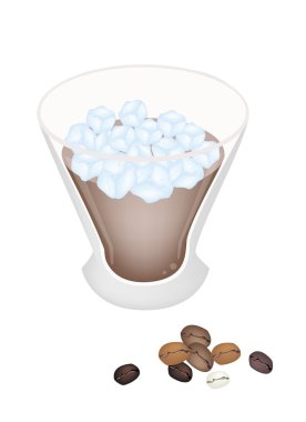 A Cup of Coffee with Ice Cube clipart