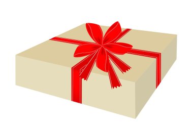 güzel hediye kutu kırmızı kurdele ile