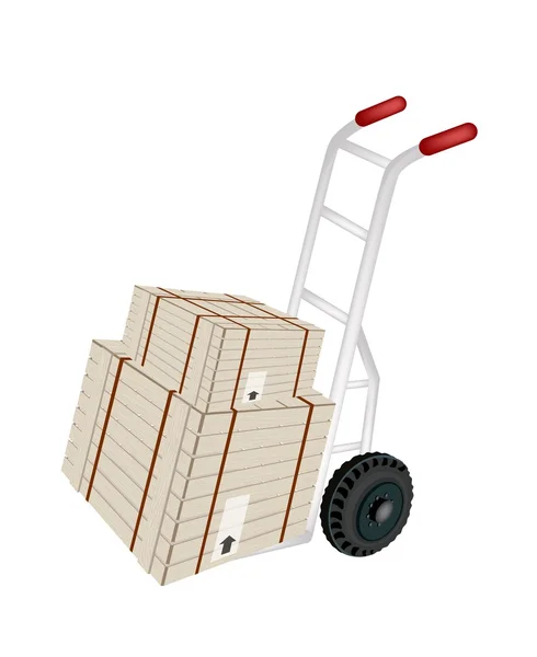 Грузовые коробки для перевозки ручных грузов со стальными ремнями — стоковый вектор