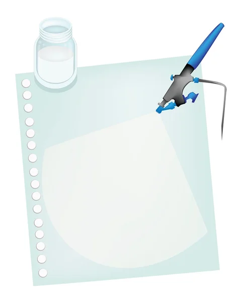 Airbrush sprey renk üstünde a boş sayfa — Stok Vektör