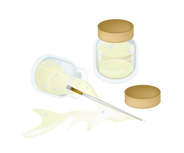 terebentin veya fırça ile keten tohumu yağı