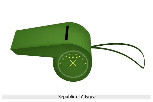 Sifflet vert de la République d'Adygea — Image vectorielle