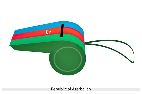 Mavi, kırmızı ve yeşil düdük, Azerbaycan — Stok Vektör