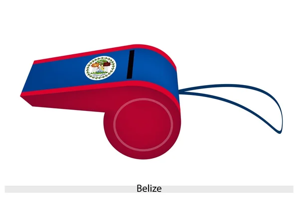 Red and Blue Stripe on Belize Whistle — Stock Vector