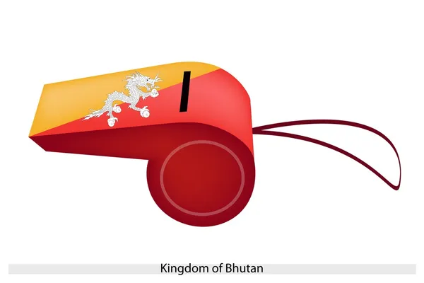 Orange and Yellow Colors on Bhutan Whistle — Stock Vector