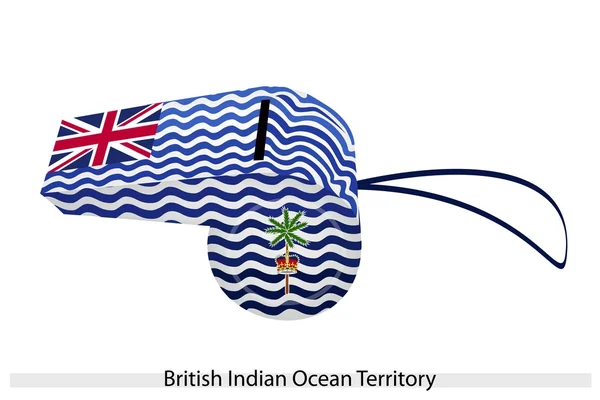 一声口哨的英属印度洋领地英領インド洋植民地の笛 — ストックベクタ