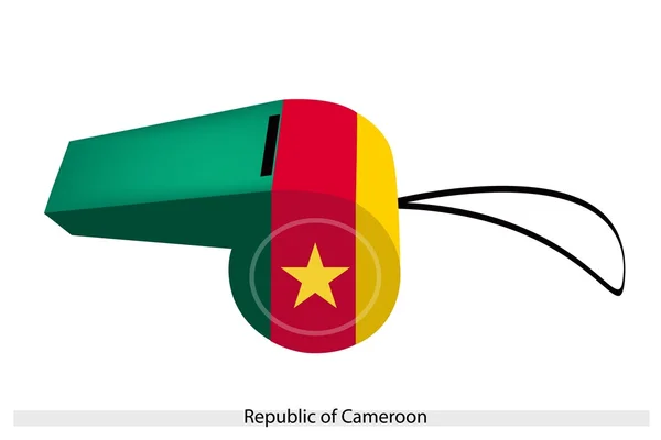 Green, Red and Yellow Stripes on Cameroon Whistle — Stock Vector