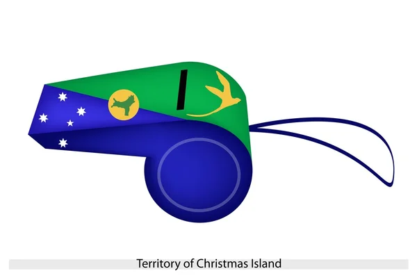 Un fischio di territorio dell'isola di Natale — Vettoriale Stock