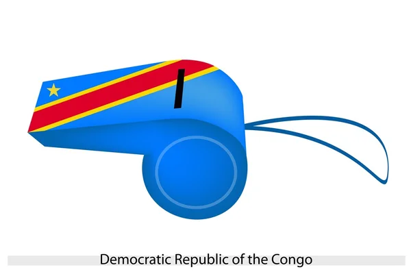 Um assobio da República Democrática do Congo — Vetor de Stock