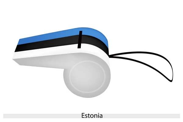爱沙尼亚共和国一个哨子 — 图库矢量图片