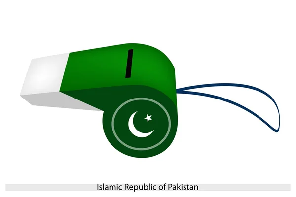 巴基斯坦伊斯兰共和国一个哨子 — 图库矢量图片