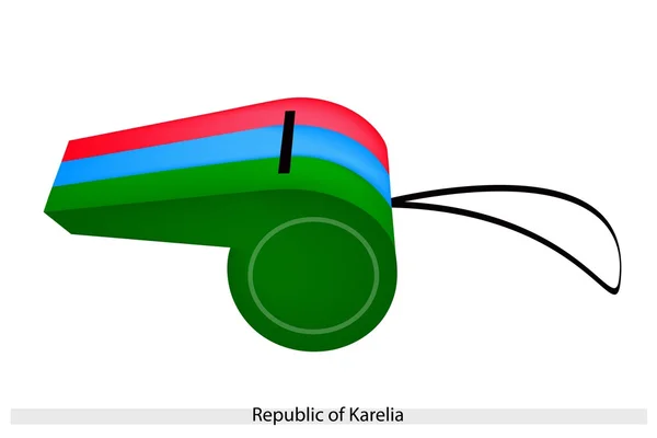 Egy síp Karélia zászlaja — Stock Vector