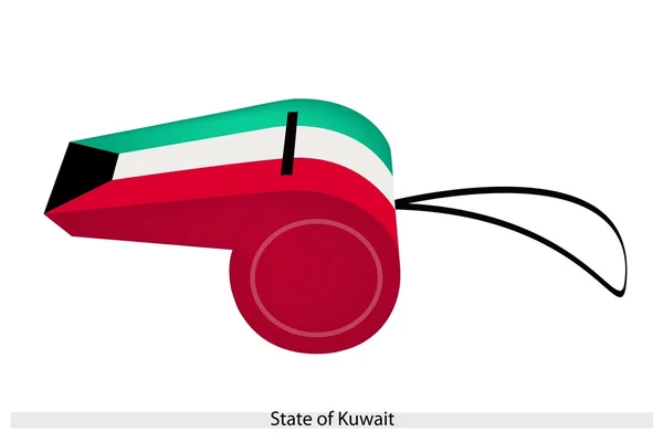 A Whistle of The State of Kuwait — Stock Vector