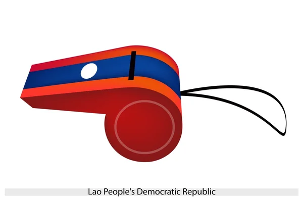 一声口哨，老挝人民民主共和国 — 图库矢量图片