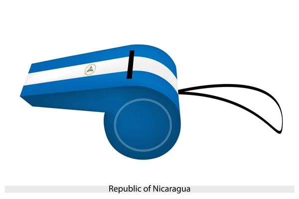 Green Whistle of The Republic of Nicaragua — Stock Vector