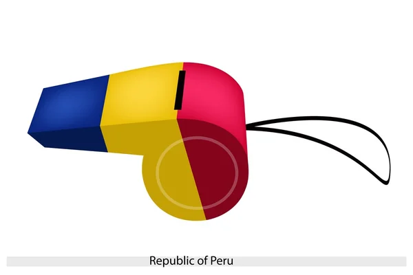 Gwizdek z Republiką peru — Wektor stockowy