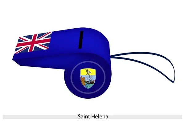 Een mooie blauwe fluitje van saint helena — Stockvector