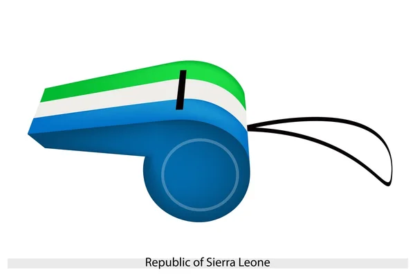 Un silbato de la República de Sierra Leona — Vector de stock
