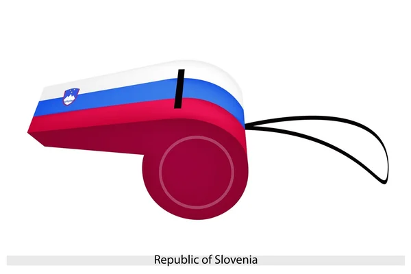 Eine Trillerpfeife der Republik Slowenien — Stockvektor