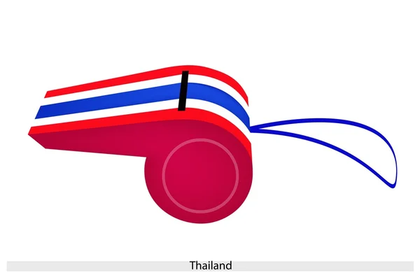 タイの笛に赤、白と青のストライプ — ストックベクタ