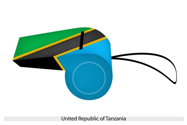 坦桑尼亚联合共和国一个哨子 — 图库矢量图片