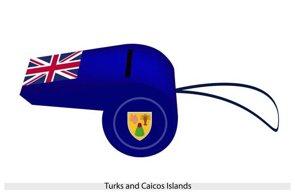 Un fischio delle Isole Turks e Caicos — Vettoriale Stock