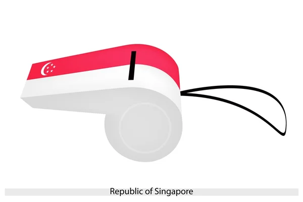 新加坡共和国一个哨子 — 图库矢量图片