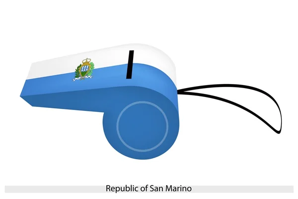 San marino Cumhuriyeti in düdük — Stok Vektör