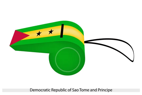 Um assobio do São Tomé e Príncipe — Vetor de Stock