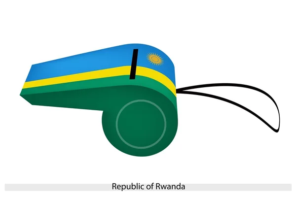 Un fischio della Repubblica del Ruanda — Vettoriale Stock