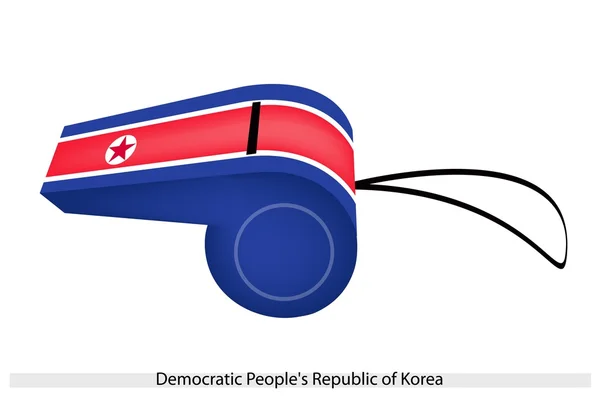 A Whistle of The Democratic Peoples Republic of Korea — Stock Vector