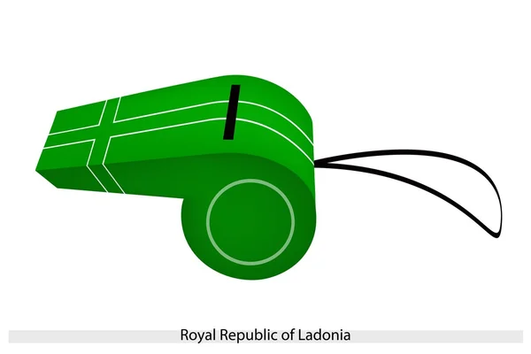 Un fischio della Repubblica Reale di Ladonia — Vettoriale Stock