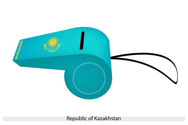 哈萨克斯坦共和国一个哨子 — 图库矢量图片
