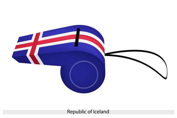 A Whistle of The Republic of Iceland — Stock Vector