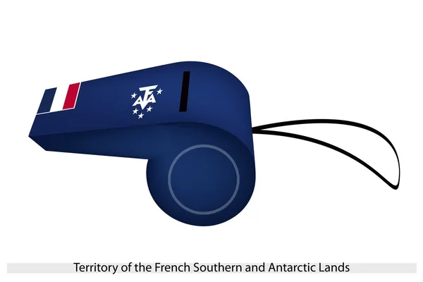 Un silbato de las tierras francesas del sur y la Antártida — Vector de stock