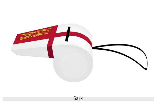 Ein rot-weißer Pfiff von Sark — Stockvektor