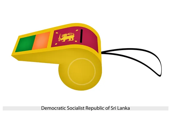 Um assobio da República Democrática Socialista do Sri Lanka — Vetor de Stock