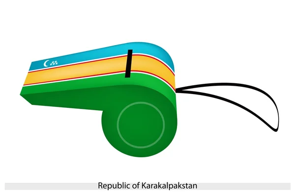 卡拉卡尔帕克斯坦共和国一个哨子 — 图库矢量图片