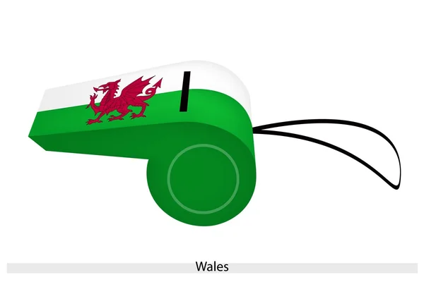 En drake på vita och gröna vissling i wales — Stock vektor