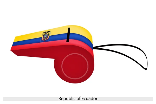 Bir ıslık Ekvador Cumhuriyeti — Stok Vektör