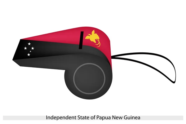 Un fischio di Stato indipendente della Papua Nuova Guinea — Vettoriale Stock