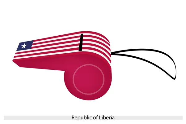 Een fluitje van de Republiek liberia — Stockvector