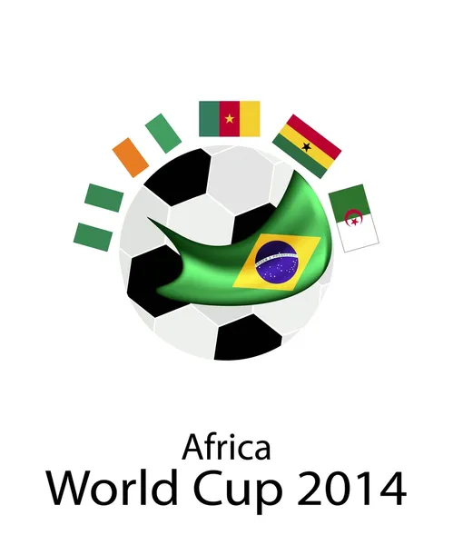 Qualification Zone Afrique en Coupe du Monde 2014 — Image vectorielle